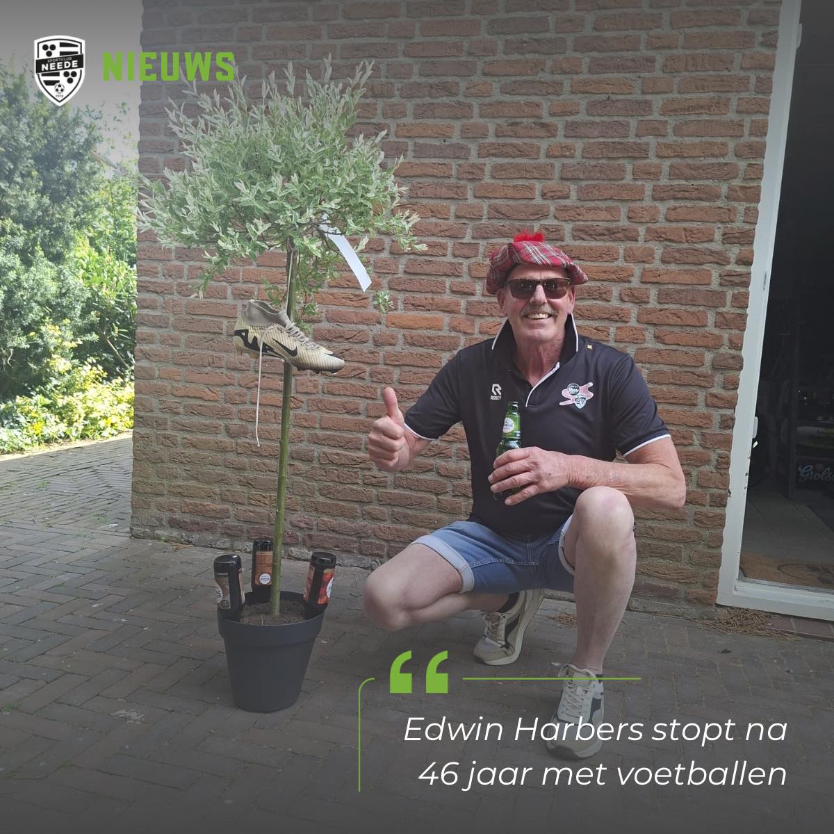 Edwin Harbers stopt na 46 jaar met voetballen