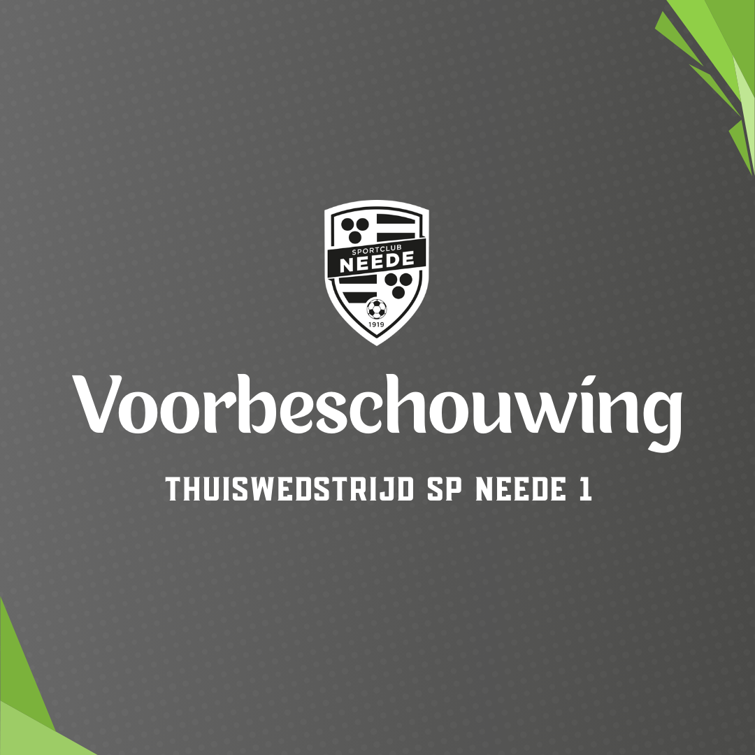 Voorbeschouwing SP Neede - SV Hector